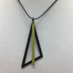 wolfkat kettingen geometrics driehoek zwart staafje groen